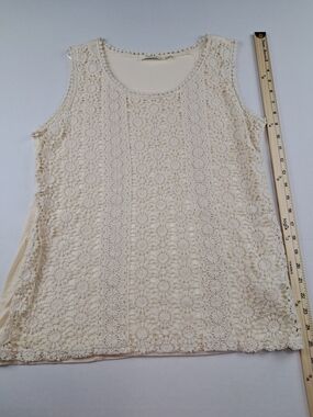 SOLITAIRE BRAND CREAM LACE TANK
